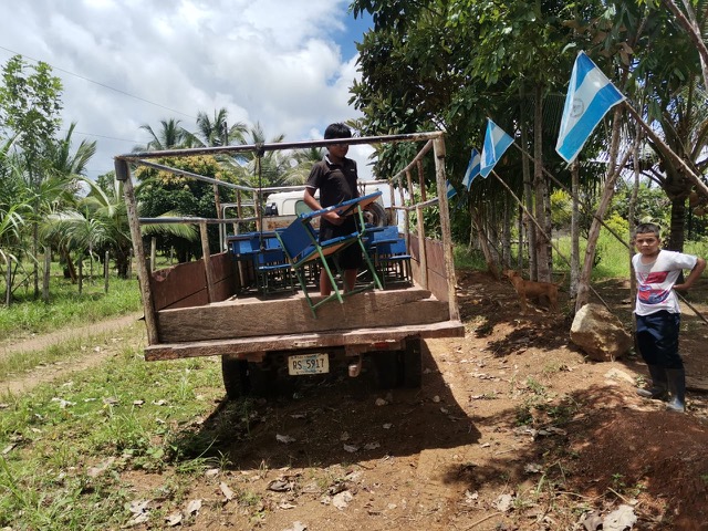 Desks being delivered